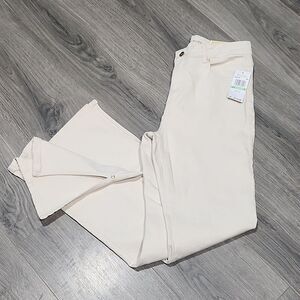 NWT Ivory Michael Kors Selma Bootcut Side Slit Jeans